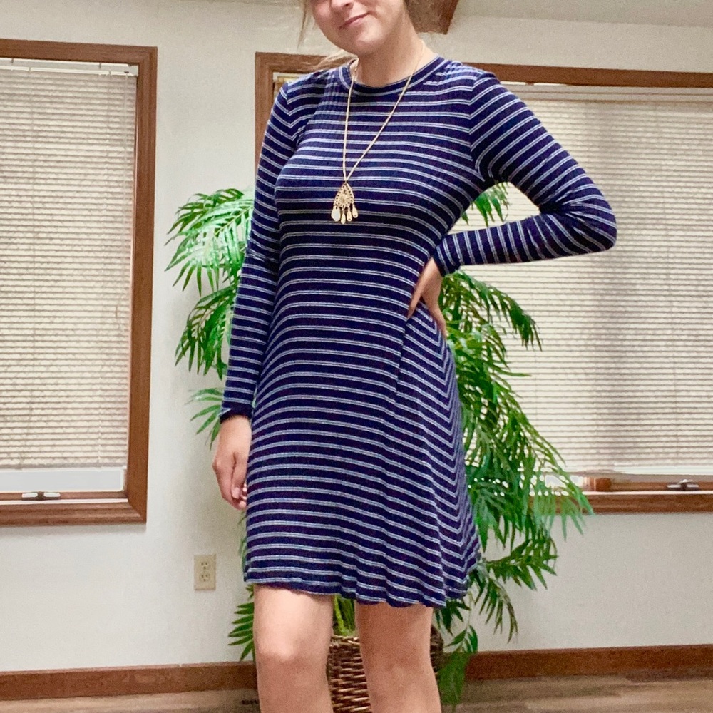 American Eagle Soft and Sexy Striped Swing Dress